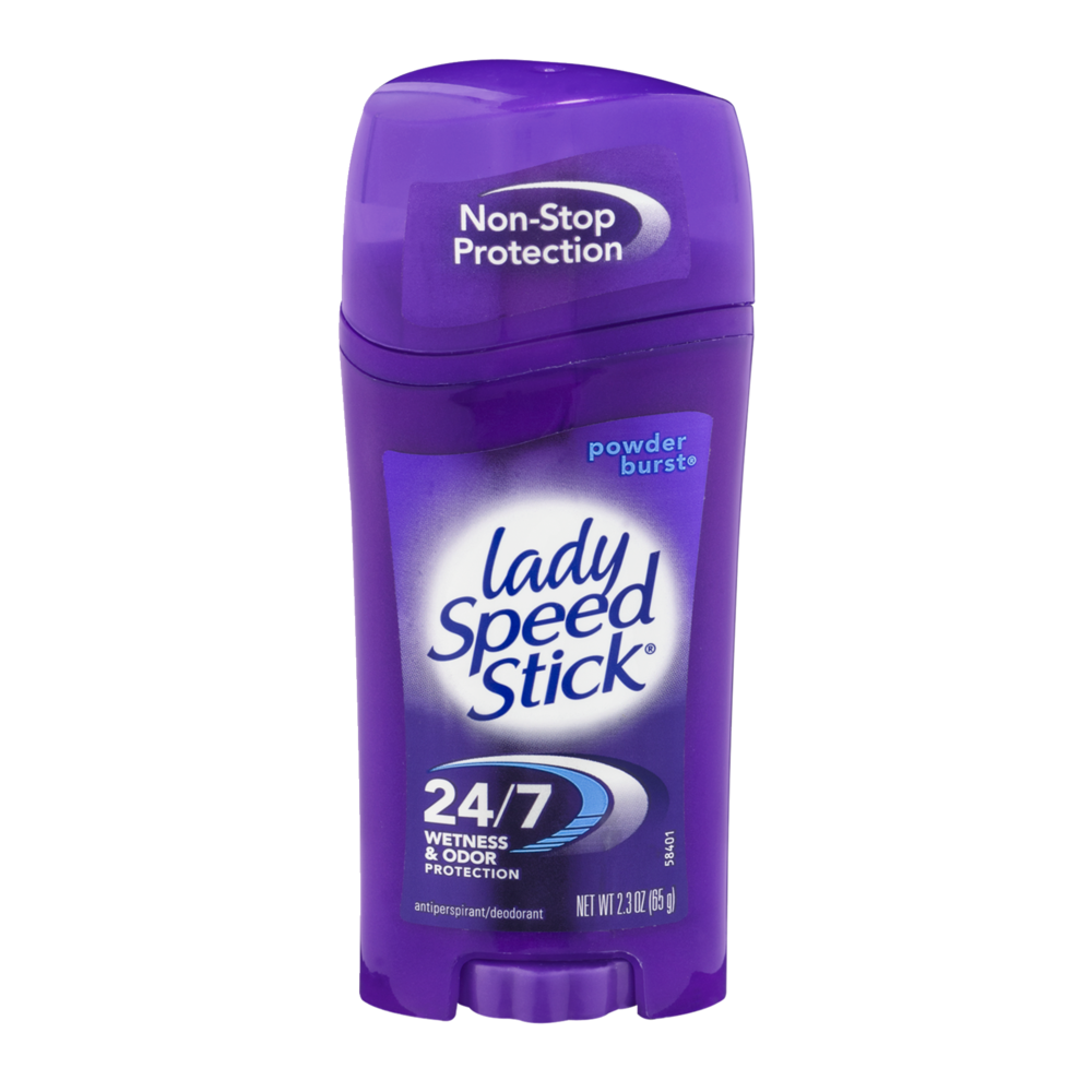 slide 1 of 1, Speedstick Lady Speed Stick Powder Burst 24/7 Antiperspirant Deodorant, 2.3 oz