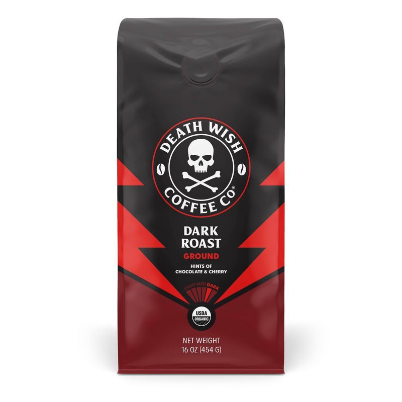 slide 1 of 5, Death Wish Coffee Co. Death Wish Coffee - Ground, 1 lb