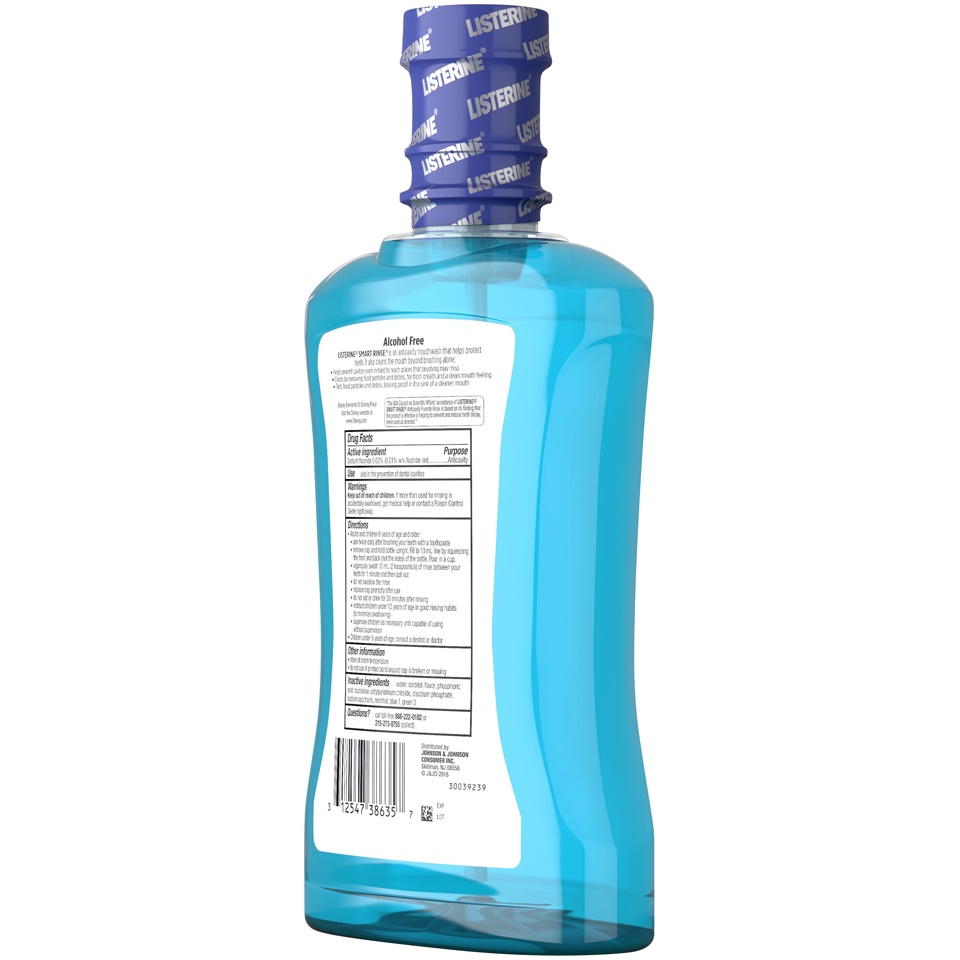 slide 3 of 6, Listerine Anticavity Bubble Blast Smart Rinse, 16.9 fl oz