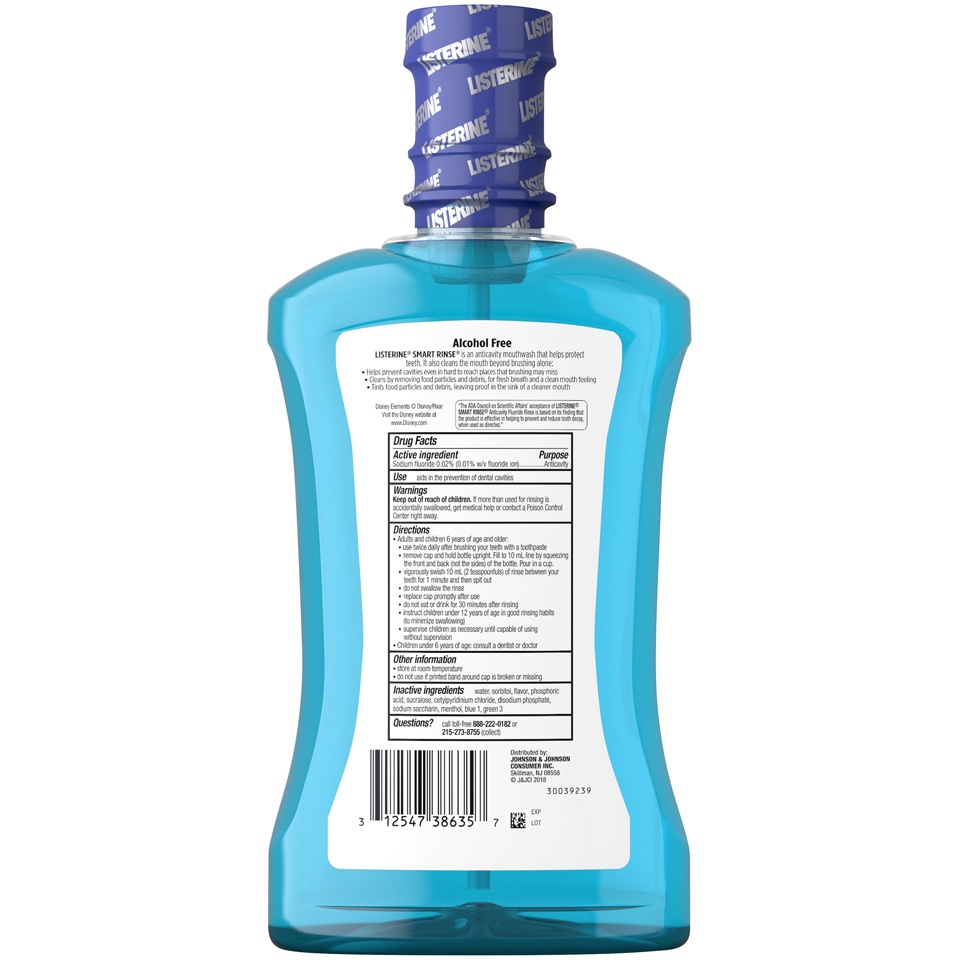 slide 6 of 6, Listerine Anticavity Bubble Blast Smart Rinse, 16.9 fl oz