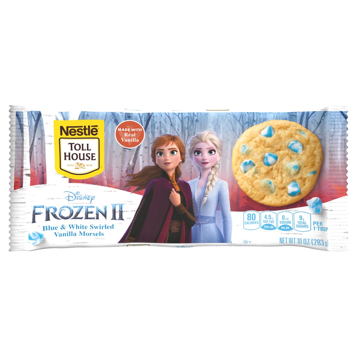 slide 2 of 5, Nestlé Toll House Disney Frozen 2 Blue & White Swirled Vanilla Morsels 10 oz, 10 oz