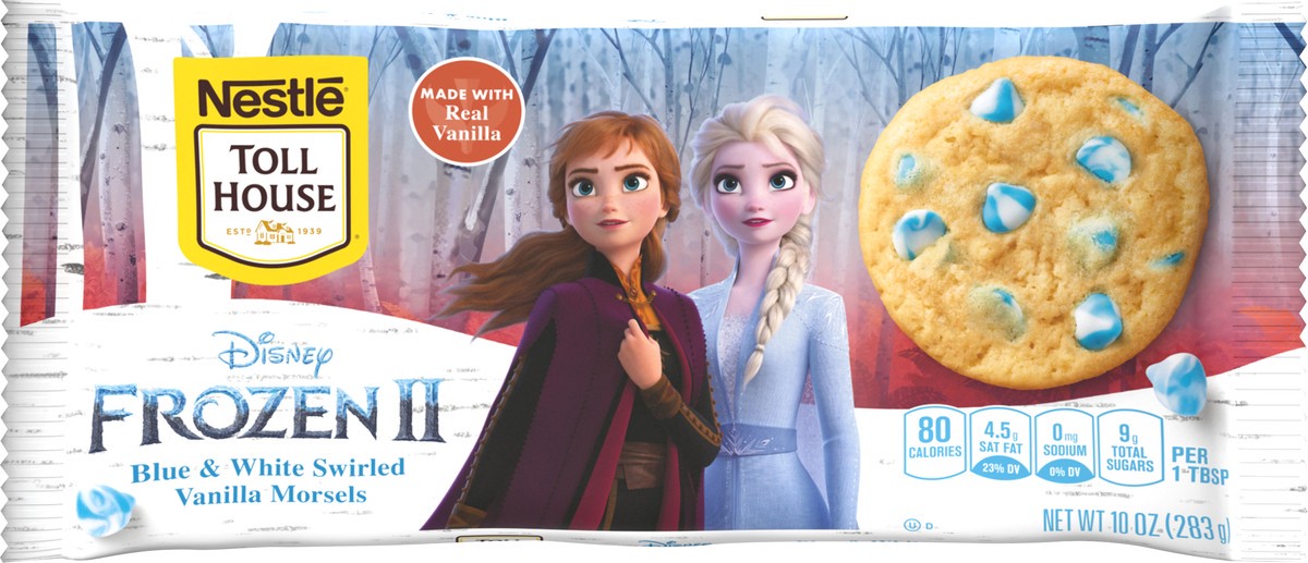 slide 3 of 5, Nestlé Toll House Disney Frozen 2 Blue & White Swirled Vanilla Morsels 10 oz, 10 oz