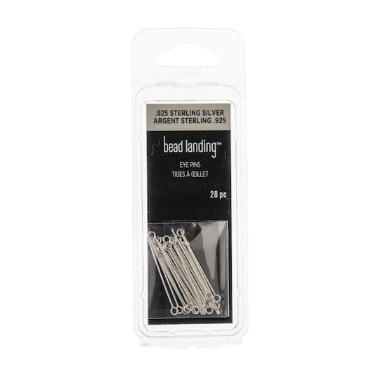slide 1 of 3, 1" Sterling Silver Eye Pins, 28ct. By Bead Landing, 28 ct
