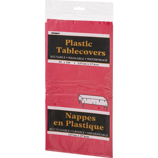 slide 9 of 9, Unique Industries Inc Unique Plastic Tablecovers Red, 1 ct