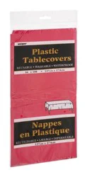 Unique Industries Ruby Red Plastic Tablecover