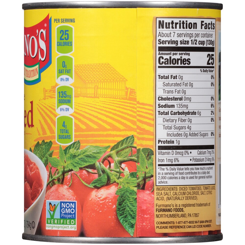 slide 2 of 3, Furmano's Petite Diced Tomatoes, 28 oz