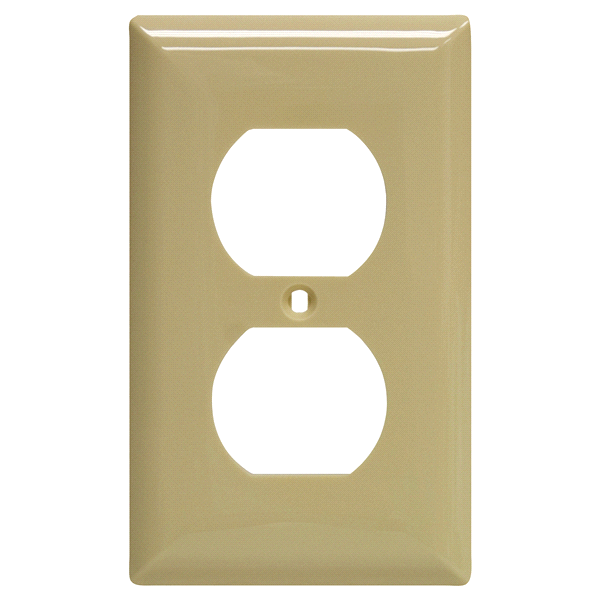 slide 1 of 1, Power Gear Duplex Receptacle Wall Plate, Ivory, 1 ct