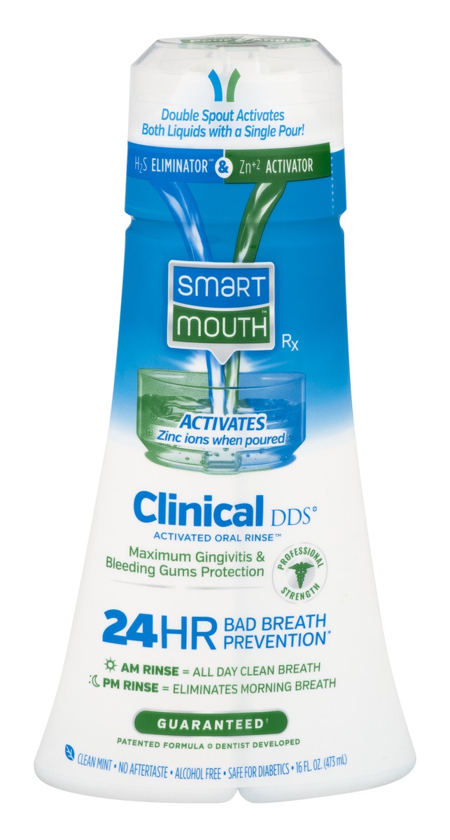 Smart Mouth Advanced Clinical Formula Fresh Mint Activated Mouthwash 16 ...