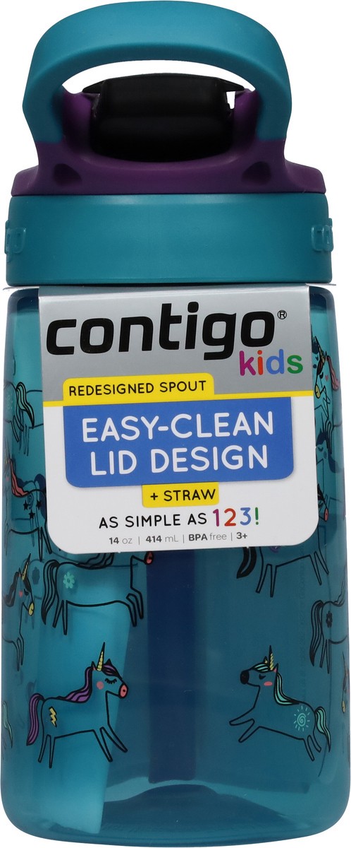 slide 5 of 9, Contigo Kids Water Bottle with Redesigned AUTOSPOUT Straw, Unicorns, 1 ct