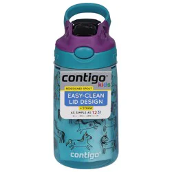 Contigo Kids Water Bottle with Redesigned AUTOSPOUT Straw, Unicorns