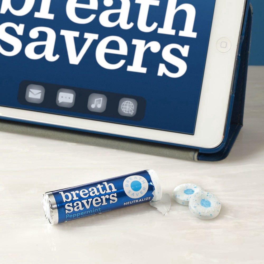 slide 9 of 9, Breath Savers Peppermint Flavored Sugar Free Breath Mints Rolls, 0.75 oz (8 Count), 0.75 oz