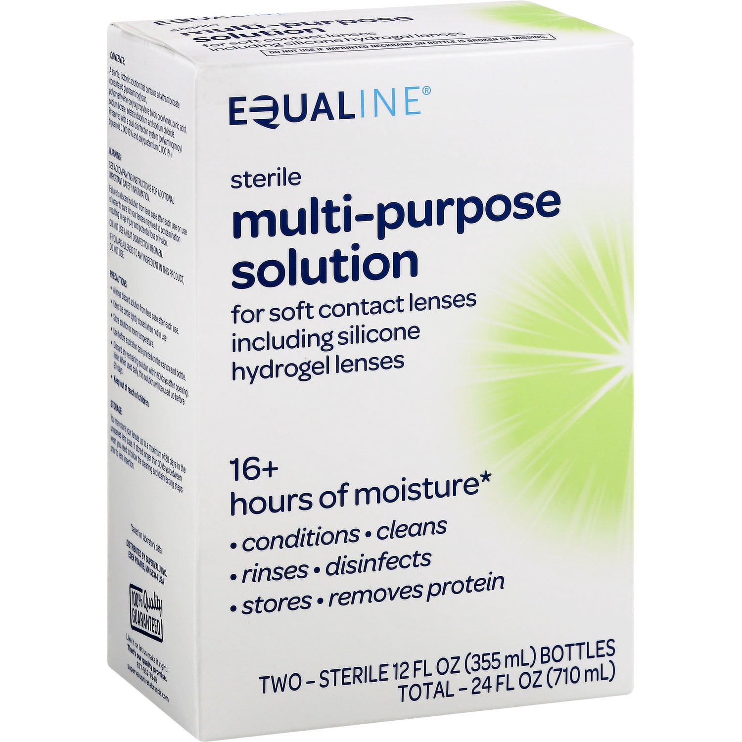 slide 1 of 1, Equaline Eye Saline Multi-Purpose Solution, 24 oz