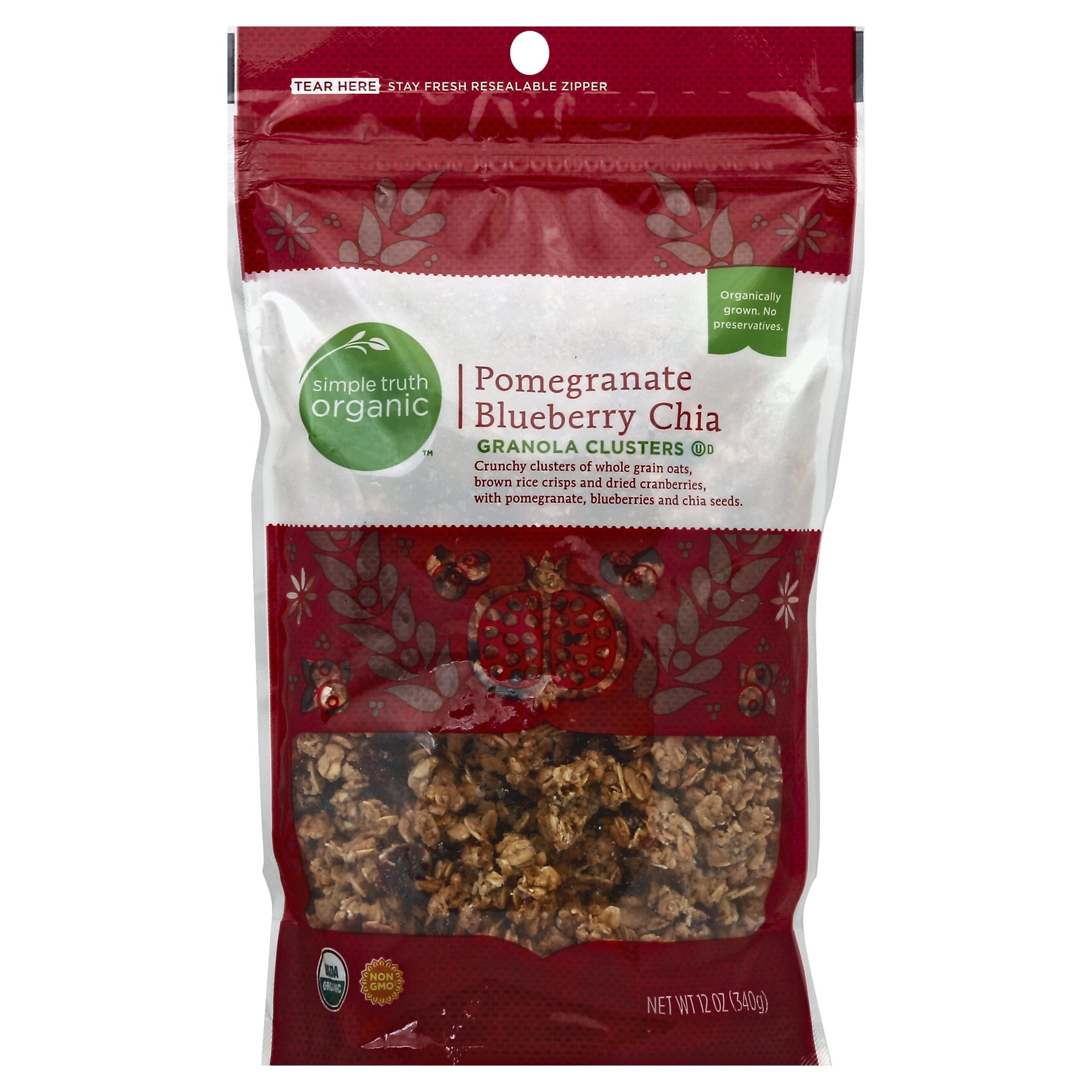 slide 1 of 1, Simple Truth Organic Granola Clusters 12 oz, 12 oz