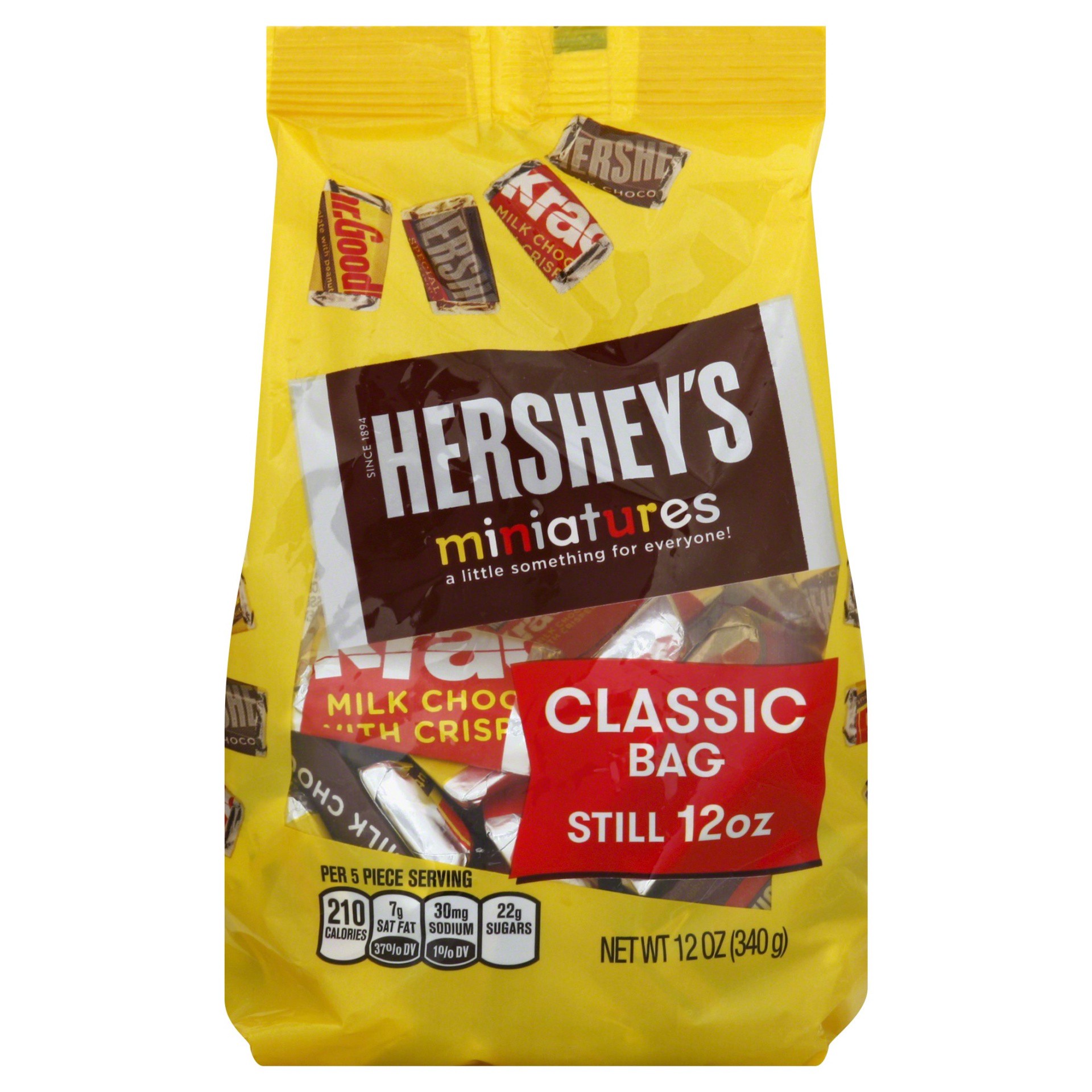 slide 1 of 9, Hershey's Miniatures Classic Bag, 12 oz