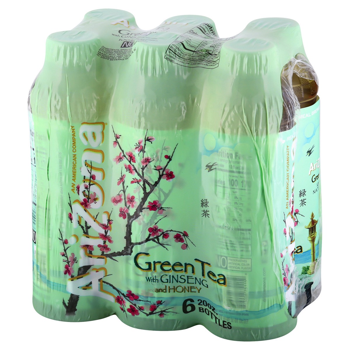 slide 5 of 9, AriZona With Ginseng and Honey Green Tea - 6 ct, 6 ct