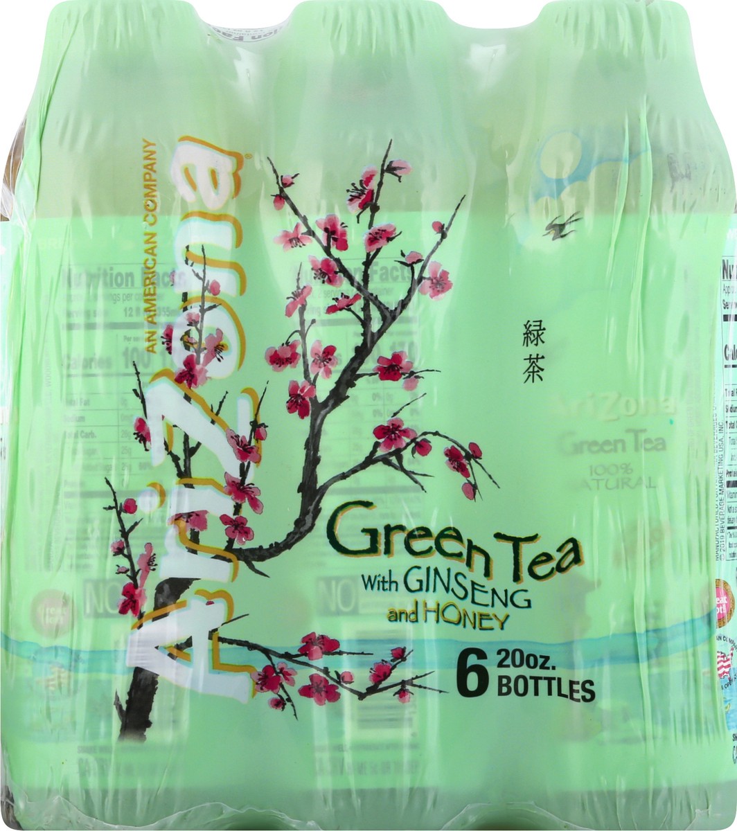 slide 7 of 9, AriZona With Ginseng and Honey Green Tea - 6 ct, 6 ct