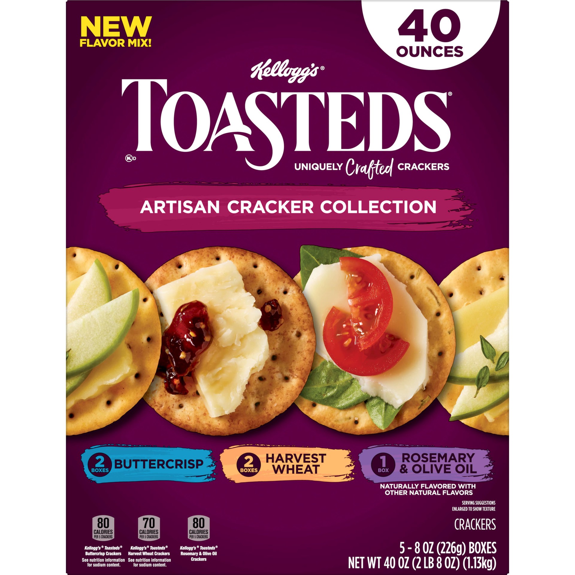 Toasteds Variety Pack Crackers 40 oz Shipt