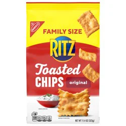 RITZ Toasted Chips Original Crackers, Family Size, 11.4 oz