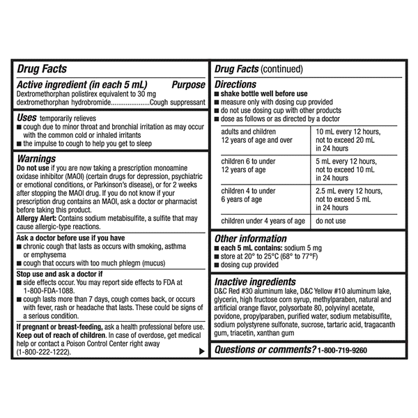 slide 18 of 29, Meijer 12 Hour Cough DM Extended-Release Suppressant, Orange Flavor, 5 oz