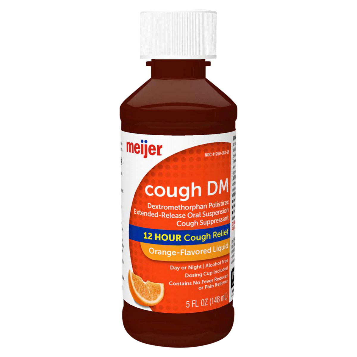 slide 8 of 29, Meijer 12 Hour Cough DM Extended-Release Suppressant, Orange Flavor, 5 oz