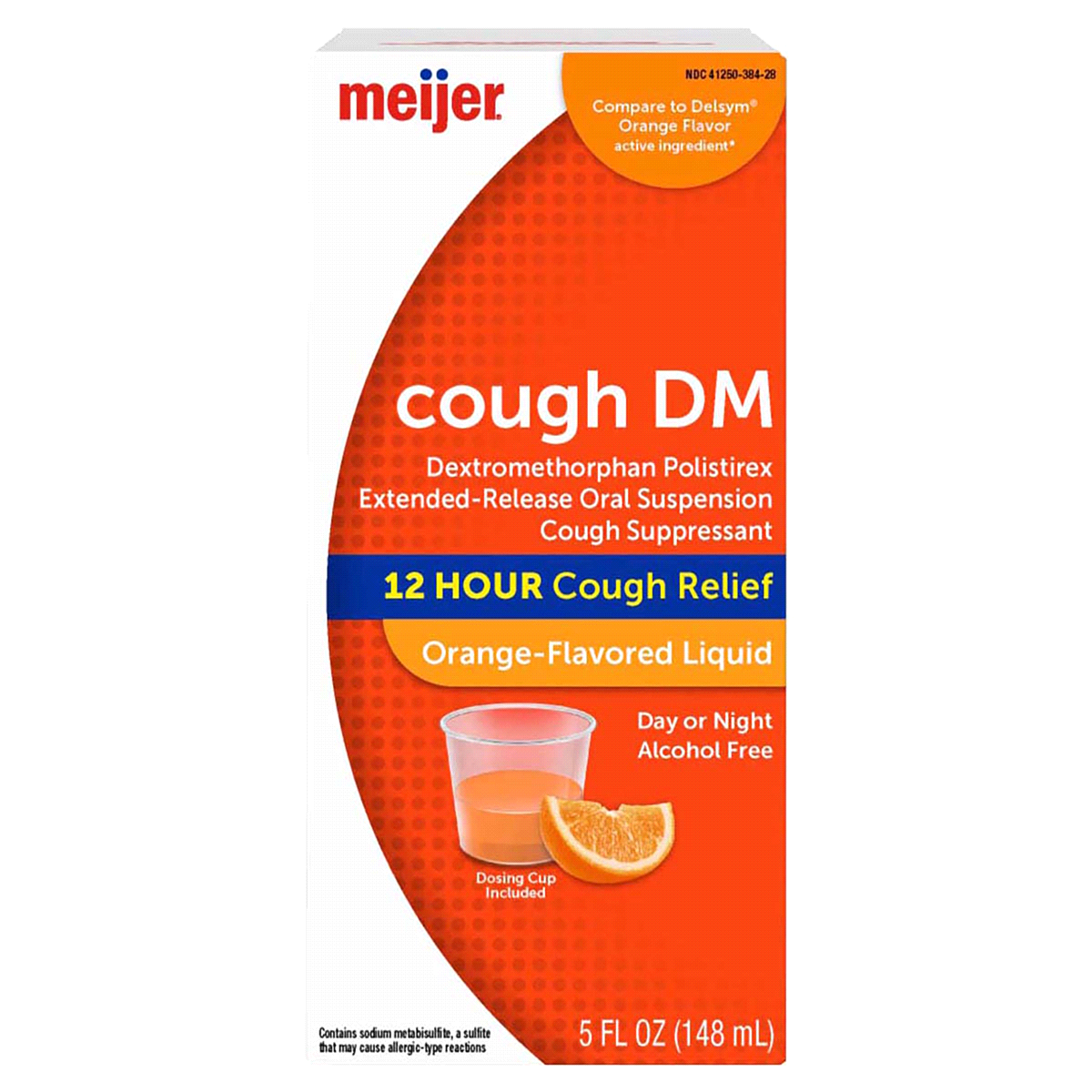 slide 1 of 29, Meijer 12 Hour Cough DM Extended-Release Suppressant, Orange Flavor, 5 oz