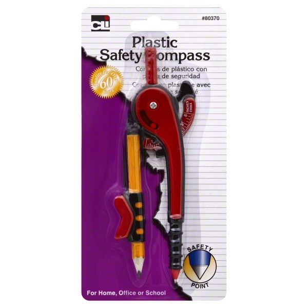 slide 1 of 1, CLI Plastic Safety Compass, 1 ct