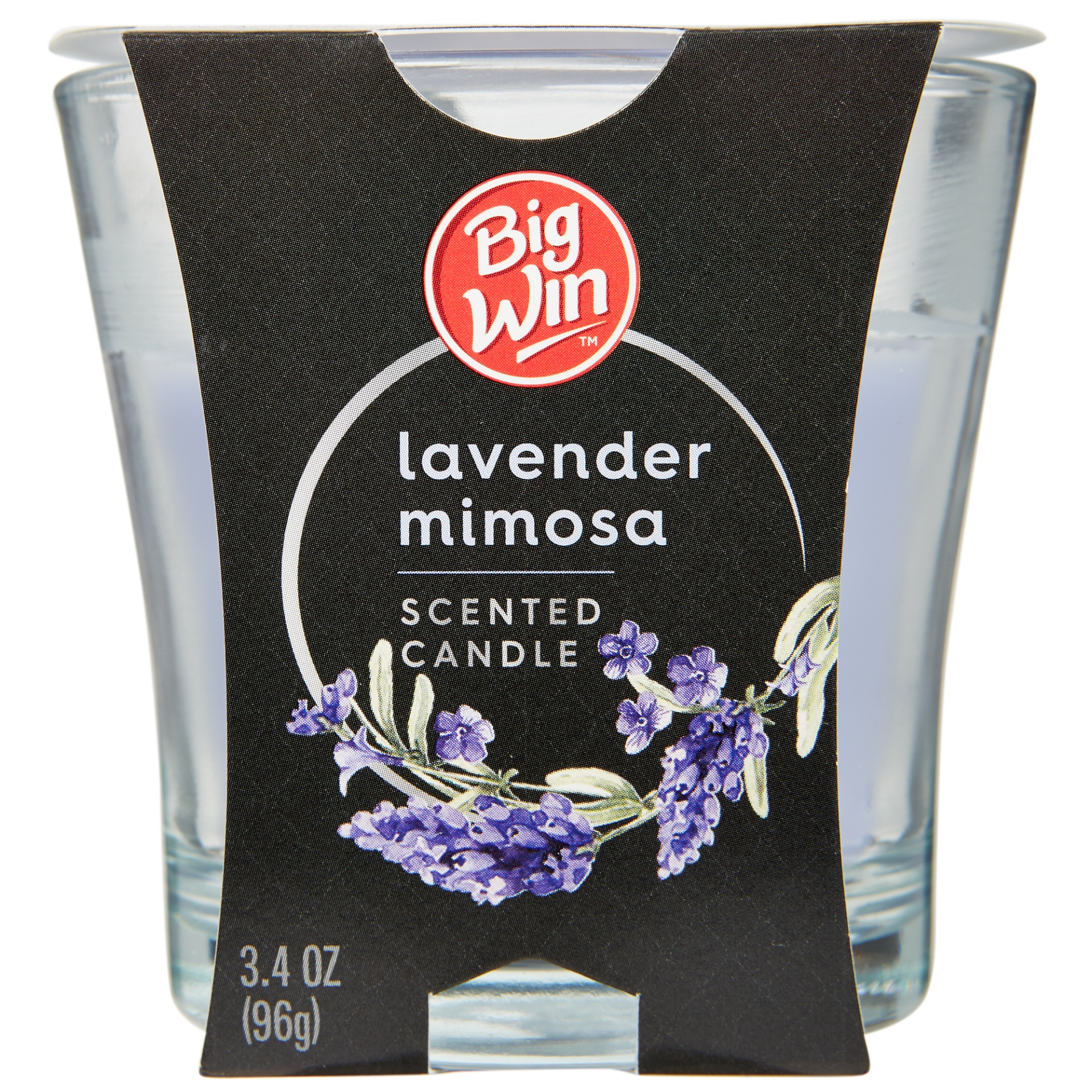 slide 1 of 2, Big Win Scented Candle, Lavender Mimosa, 3.4 oz