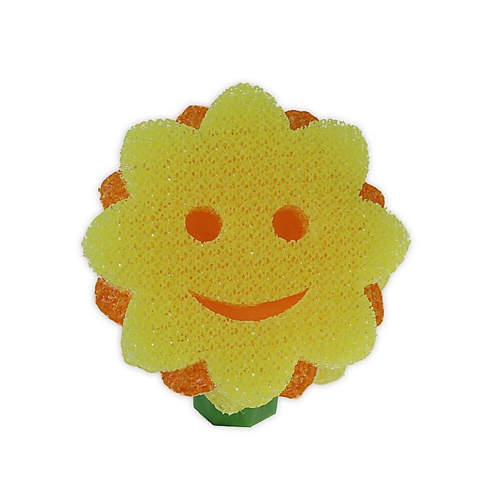 slide 1 of 1, Scrub Daddy Scrub Daisy Sunflower Replacement Head, 1 ct