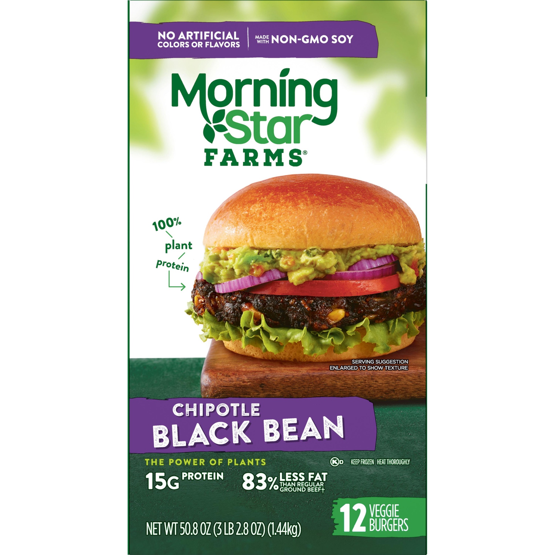 MorningStar Farms Veggie Burgers, Plant Based Protein, Frozen Meal