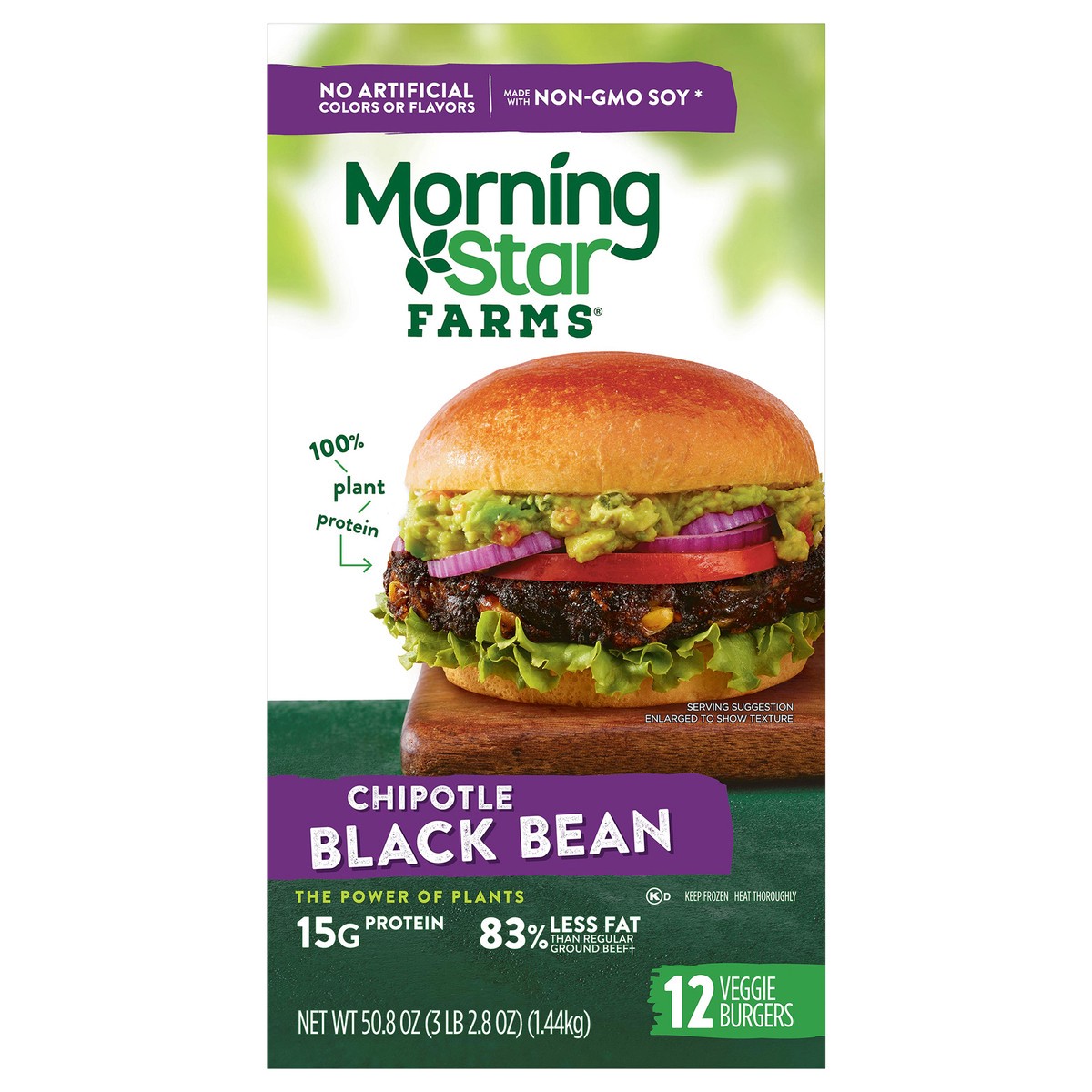 slide 1 of 5, MorningStar Farms Veggie Burgers, Chipotle Black Bean, 50.8 oz, Frozen, 50.80 oz