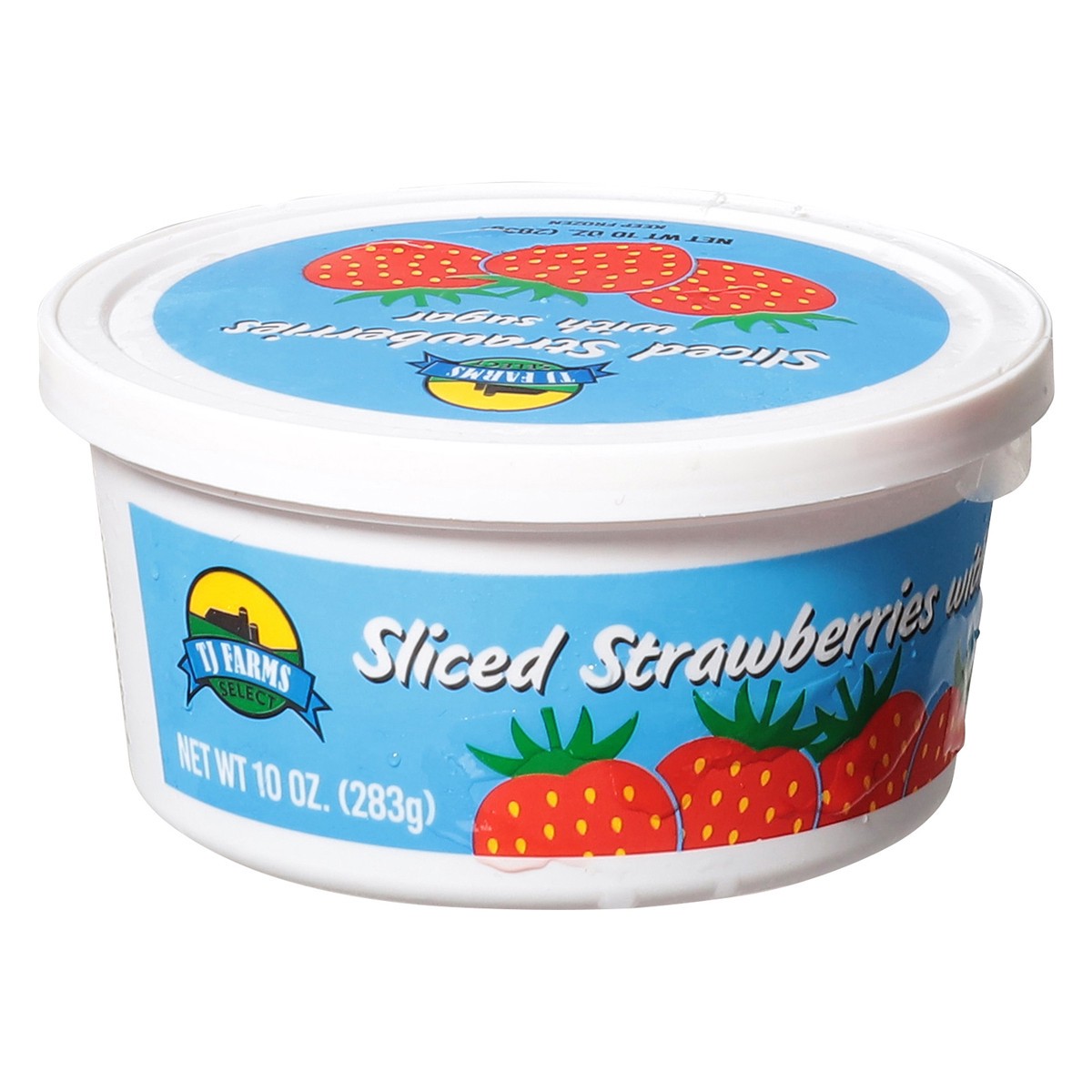 slide 12 of 14, TJ Farms Select Sliced Strawberries with Sugar 10 oz, 10 oz