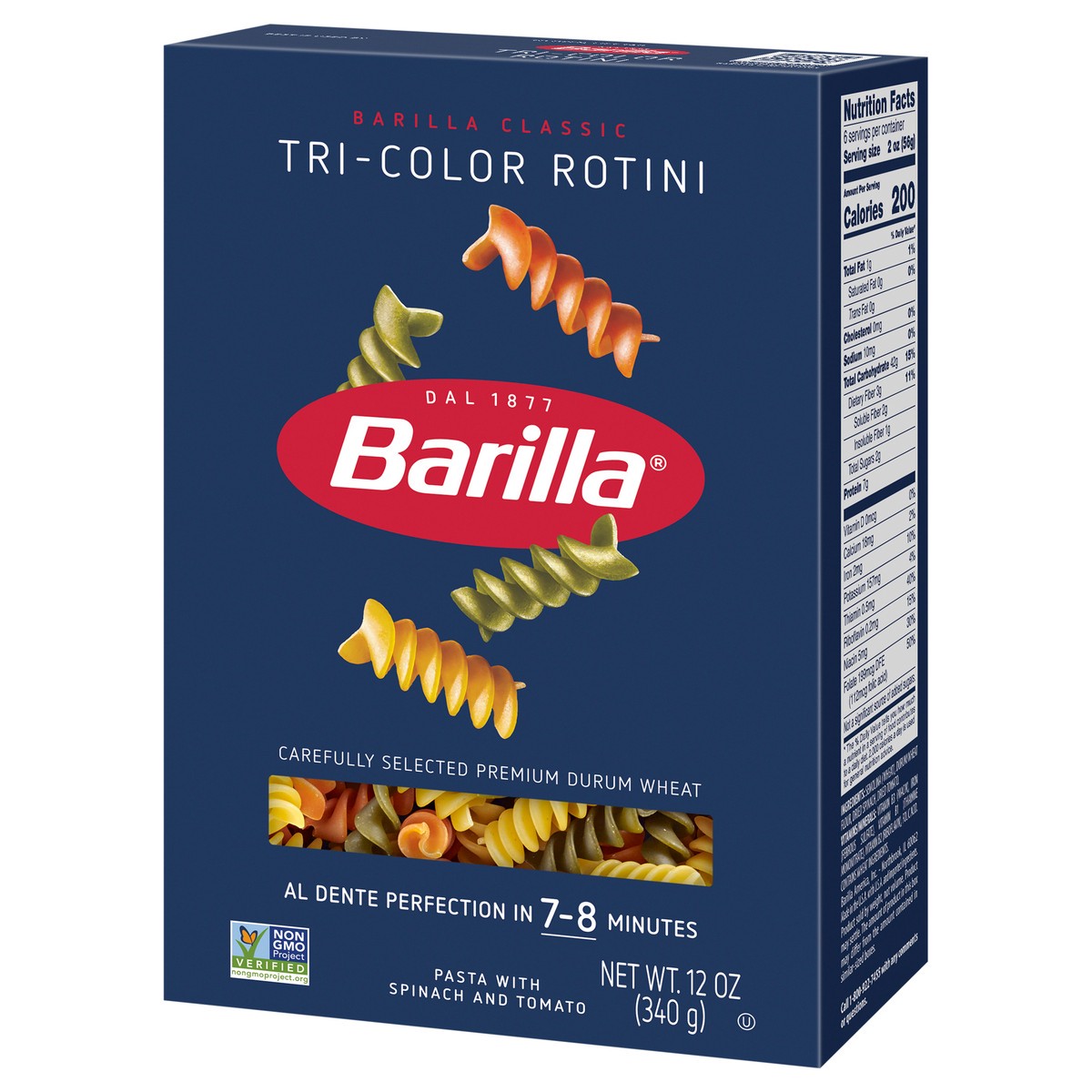 slide 3 of 9, Barilla Tri-Color Rotini Pasta, 12 oz