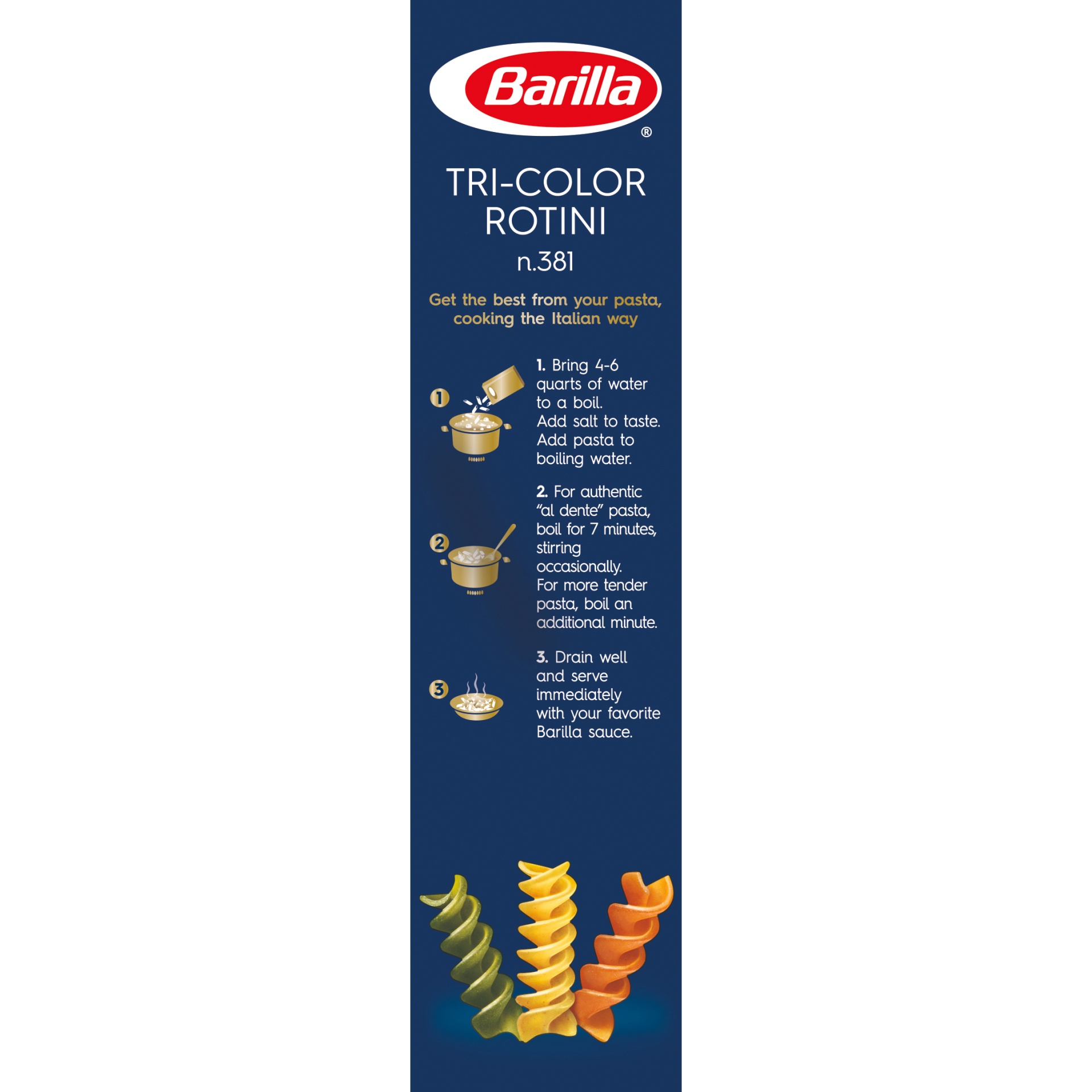 slide 4 of 8, Barilla Tri-Color Rotini Pasta, 12 oz