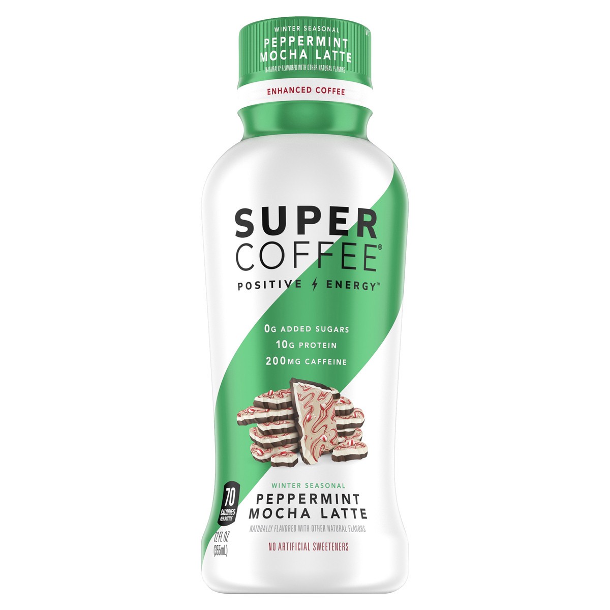 slide 1 of 1, Super Coffee Winter Seasonal Peppermint Mocha Latte Coffee - 12 fl oz, 12 fl oz