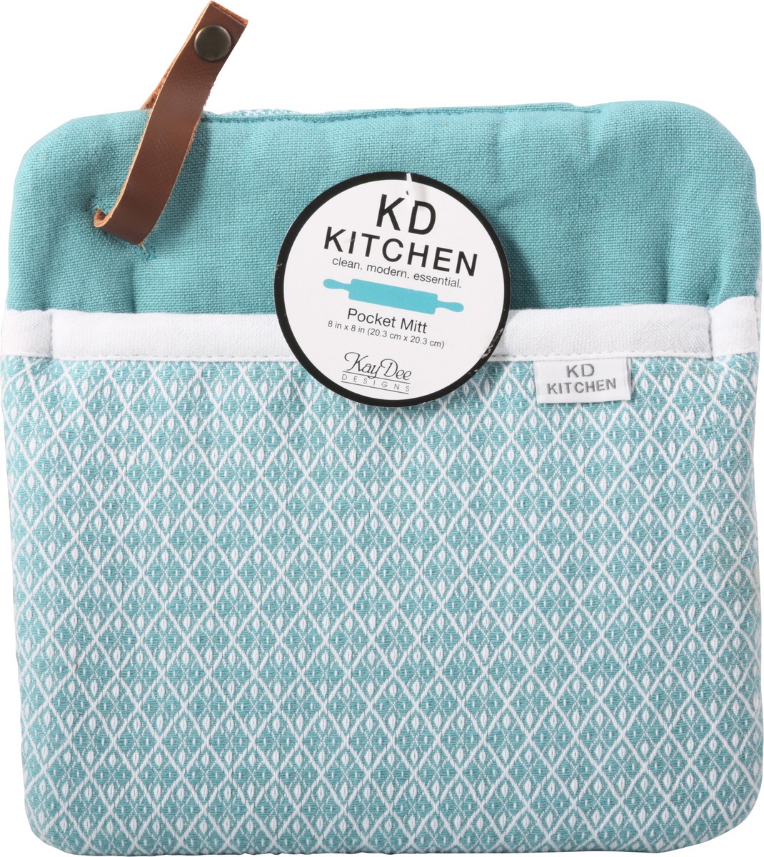 slide 1 of 11, KD Kitchen Kay Dee Pocket Mitt Aqua, 1 ct