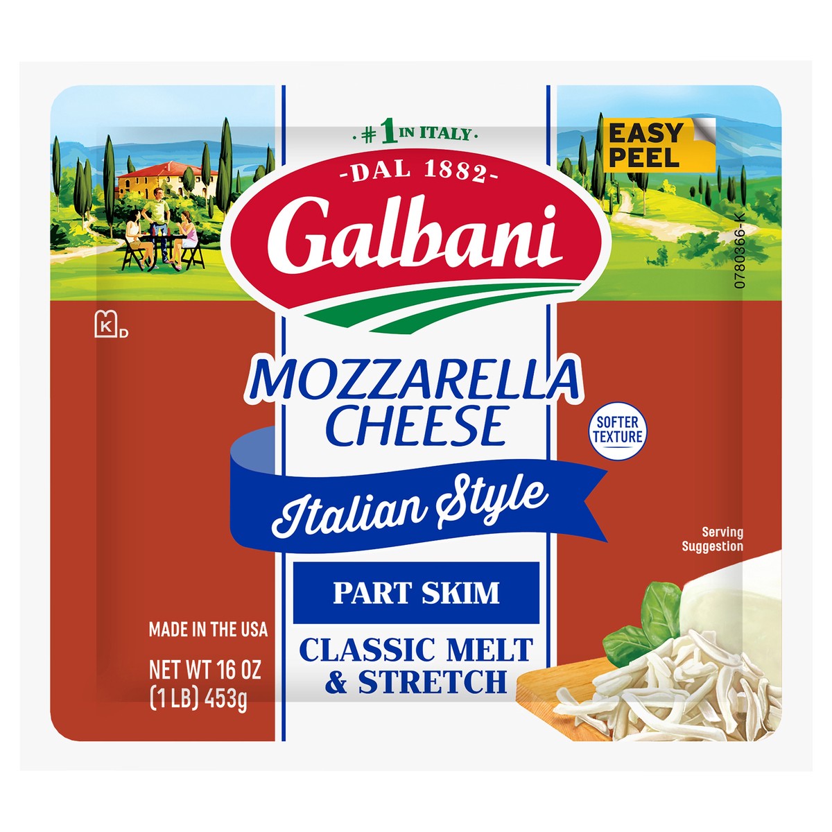 slide 1 of 9, Galbani Italian Style Part-Skim Mozzarella Cheese 16 oz, 16 oz
