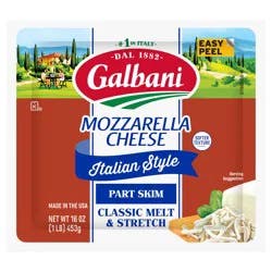 Galbani Italian Style Part-Skim Mozzarella Cheese 16 oz