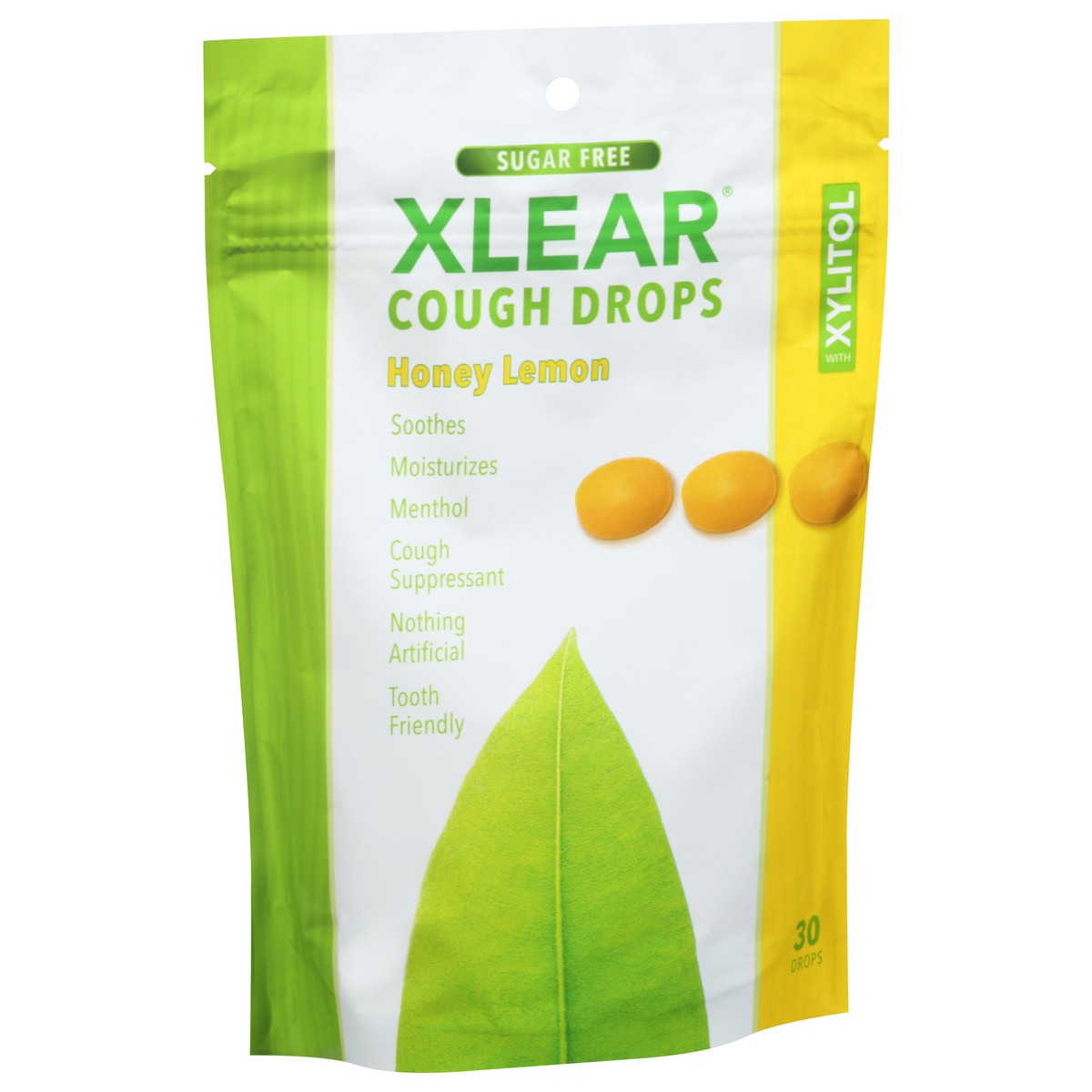 slide 9 of 9, Xlear Sugar Free Honey Lemon Cough Drops with Xylitol 30 Drops, 30 ct