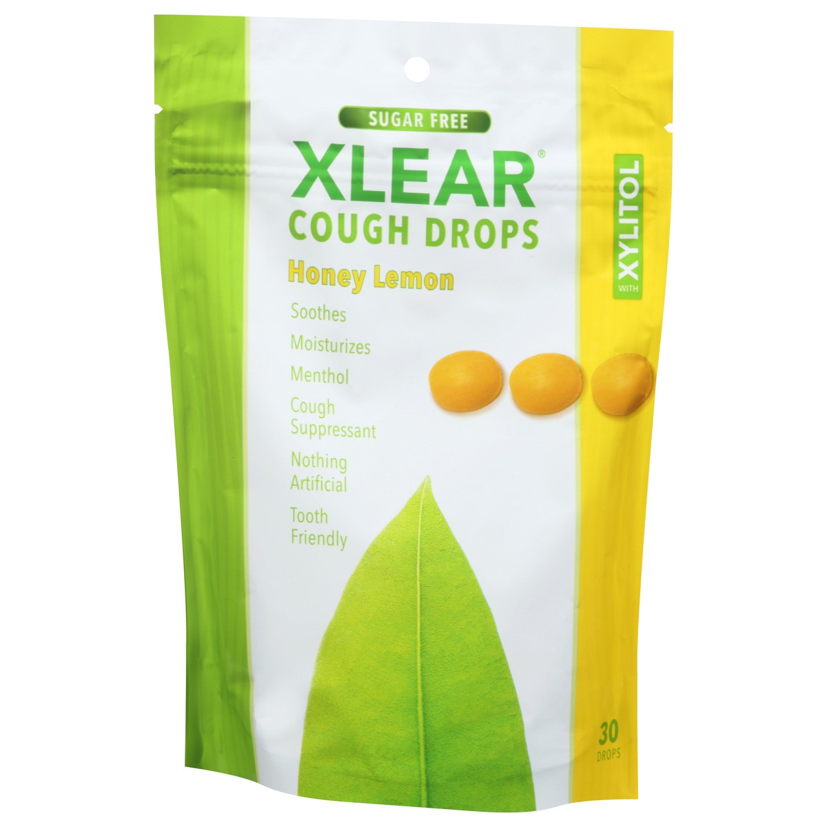 slide 8 of 9, Xlear Sugar Free Honey Lemon Cough Drops with Xylitol 30 Drops, 30 ct