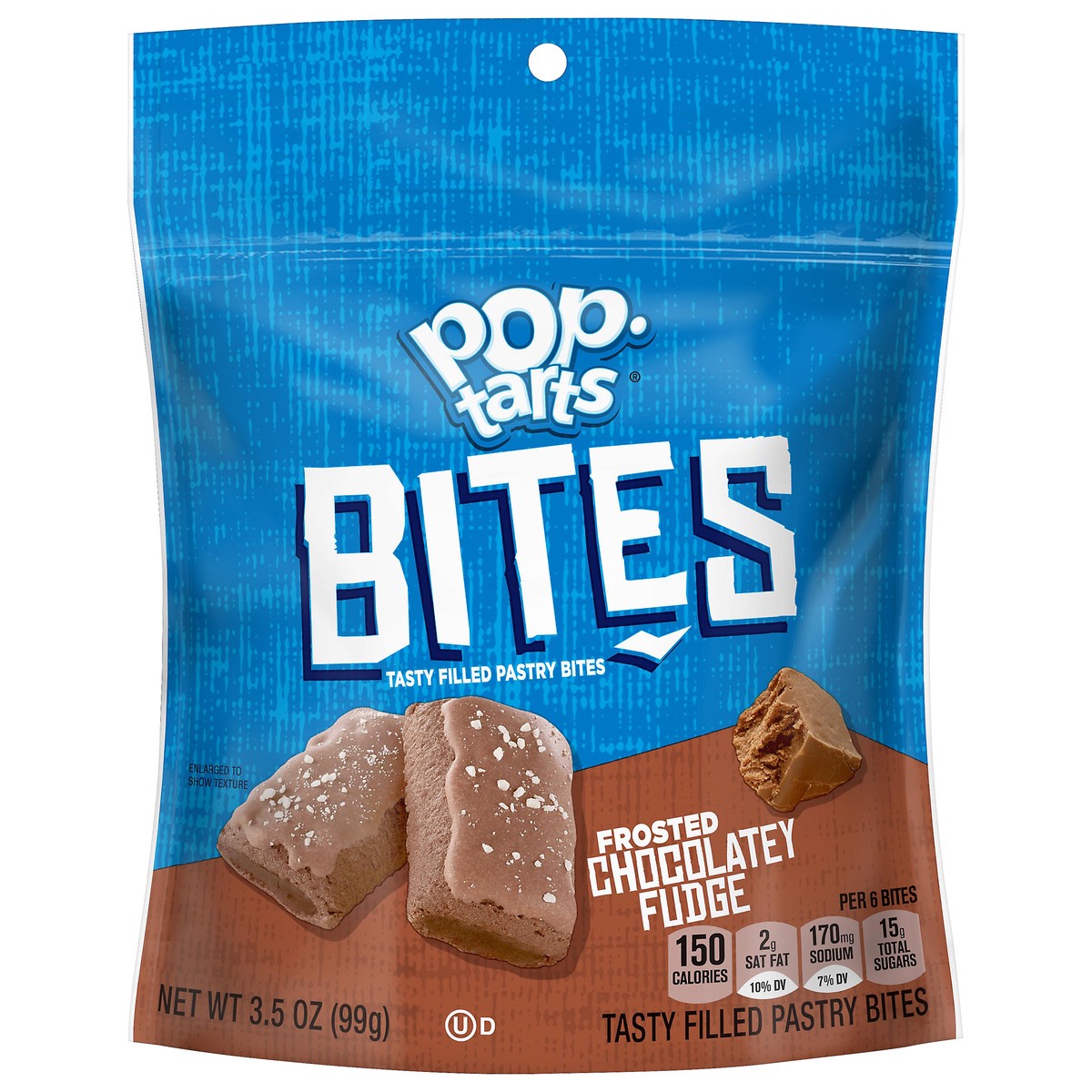 slide 1 of 10, Pop-Tarts Pop Tarts Pastry Bites, Frosted Chocolatey Fudge, 3.5 oz