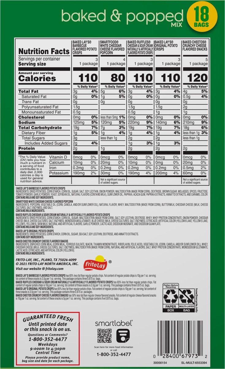 slide 8 of 12, Frito-Lay Baked & Popped Mix, 18 ct