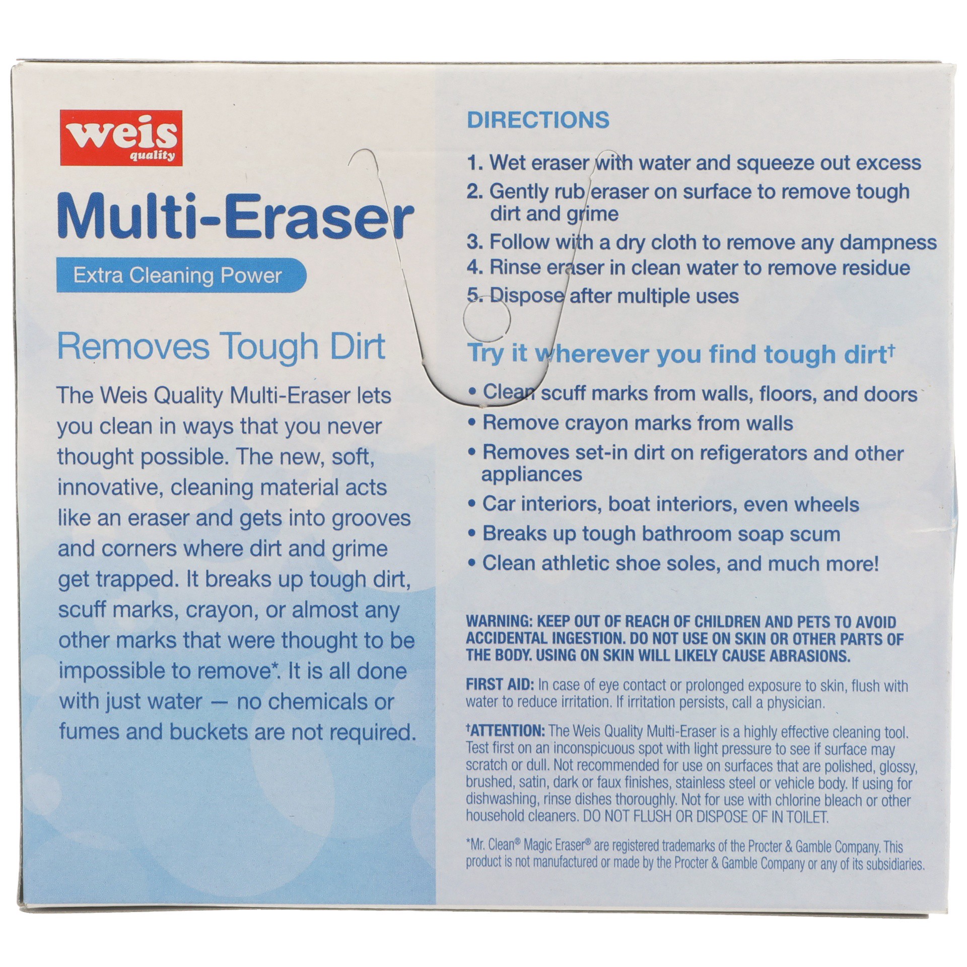 slide 5 of 6, Weis Quality Multi Eraser, 2 ct