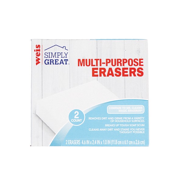 slide 1 of 6, Weis Quality Multi Eraser, 2 ct