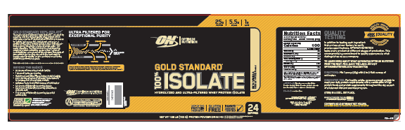 slide 2 of 2, Optimum Nutrition Gold Standard 100% Isolate - Rich Vanilla, 1 ct