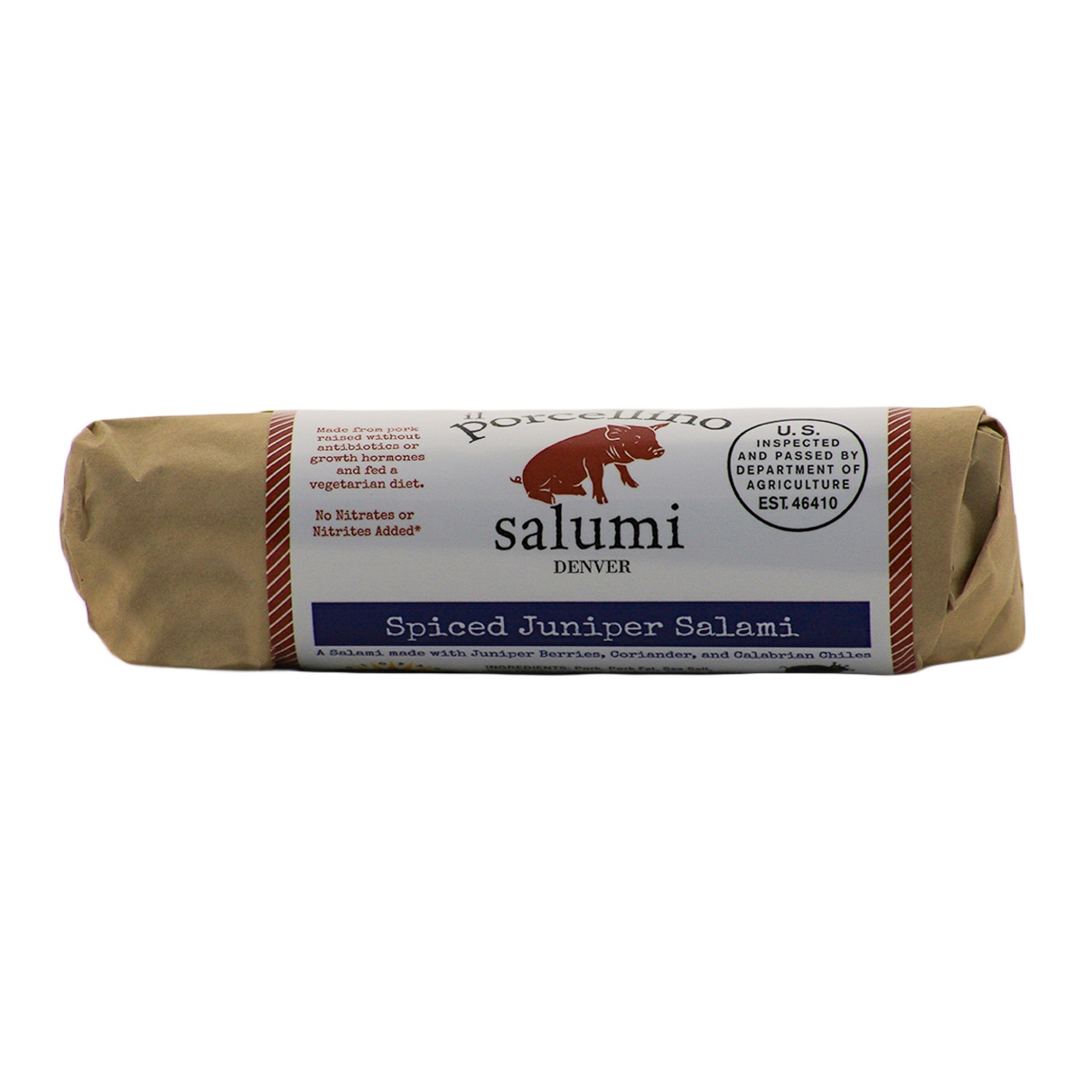 slide 1 of 1, il Porcellino Spiced Juniper Salami, 6 oz