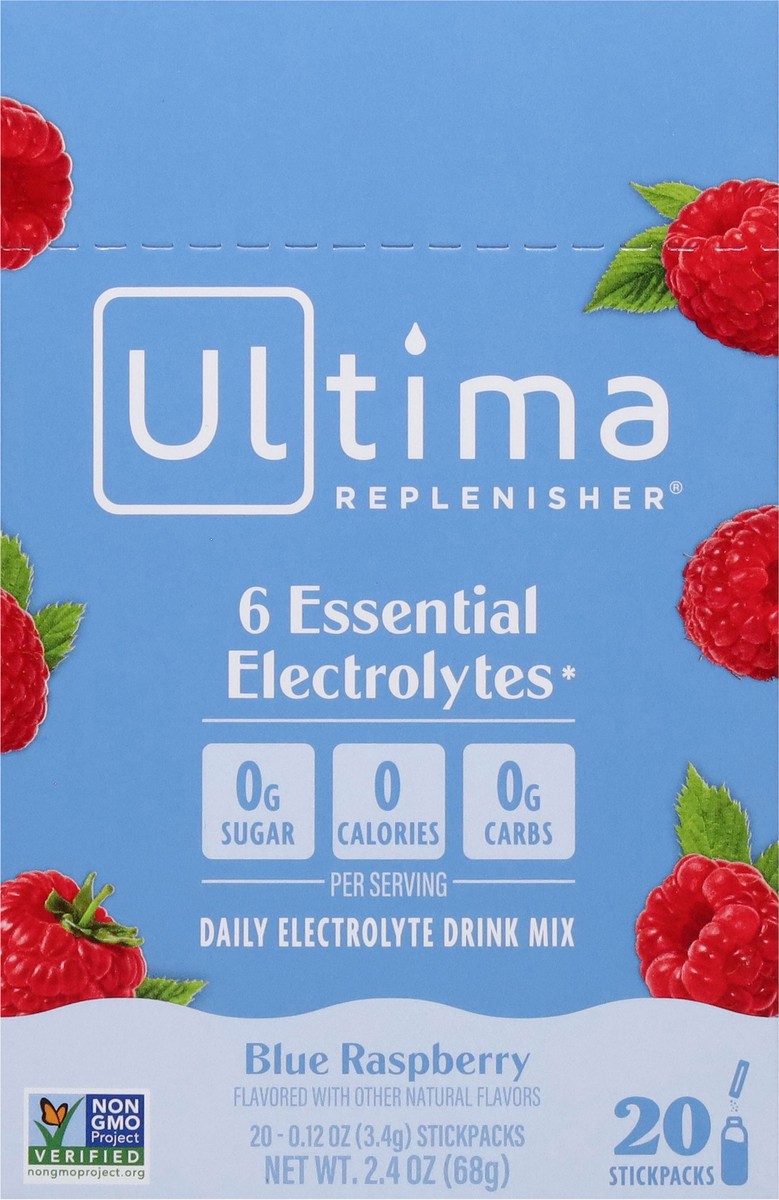 slide 10 of 15, Ultima Replenisher Electrolyte Drink Mix, 20 ct