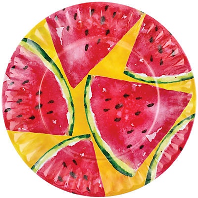 slide 1 of 1, Haven & Key Watermelons Melamine Summer Plate, 10.5 in