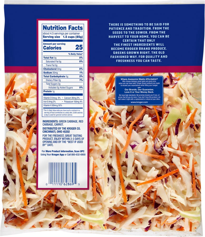 slide 2 of 2, Kroger Tri-Color Coleslaw, 14 oz