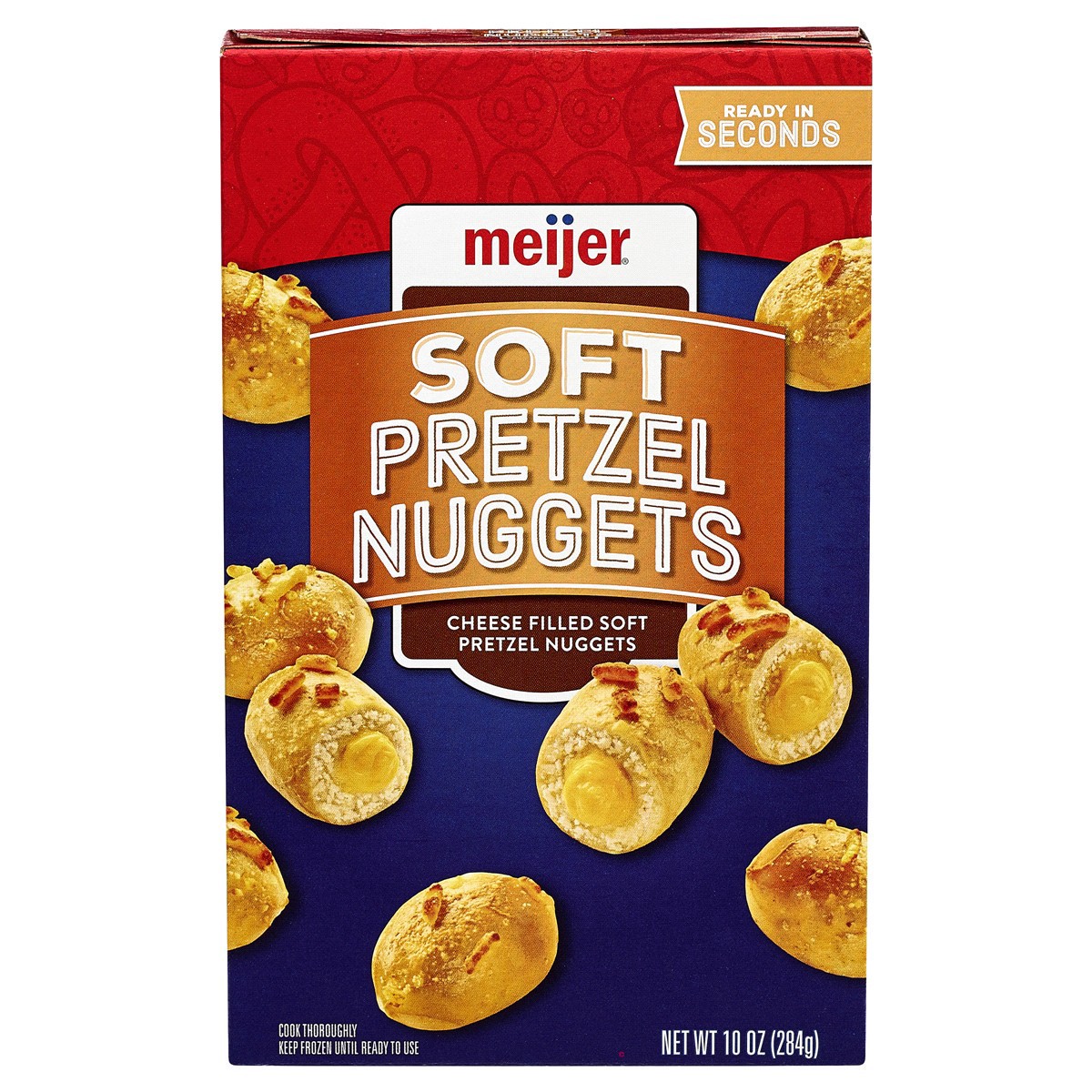 slide 1 of 9, Meijer Cheese Filled Soft Pretzel Nuggets, 10 oz