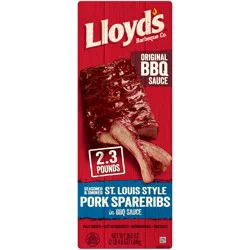 Lloyd's Barbeque Co. Seasoned & Smoked St. Louis Style Pork Spareribs in Original BBQ Sauce 36.8 oz. Pack